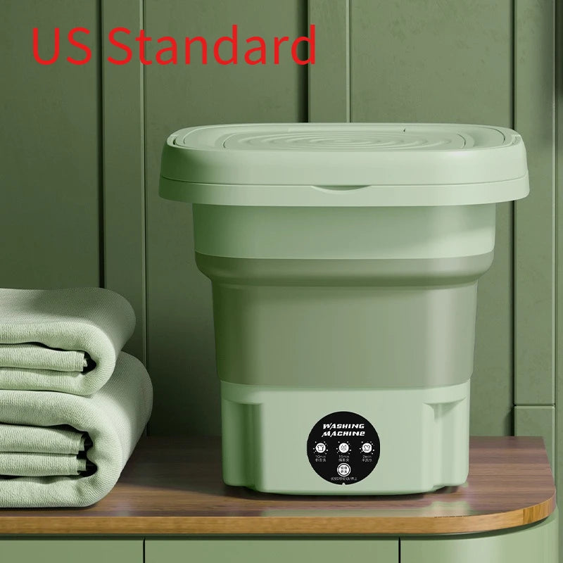 Portable Foldable Washing Machine with Spin Dryer for Socks Underwear Panties Mini Washer for Apartment Dorm Travel