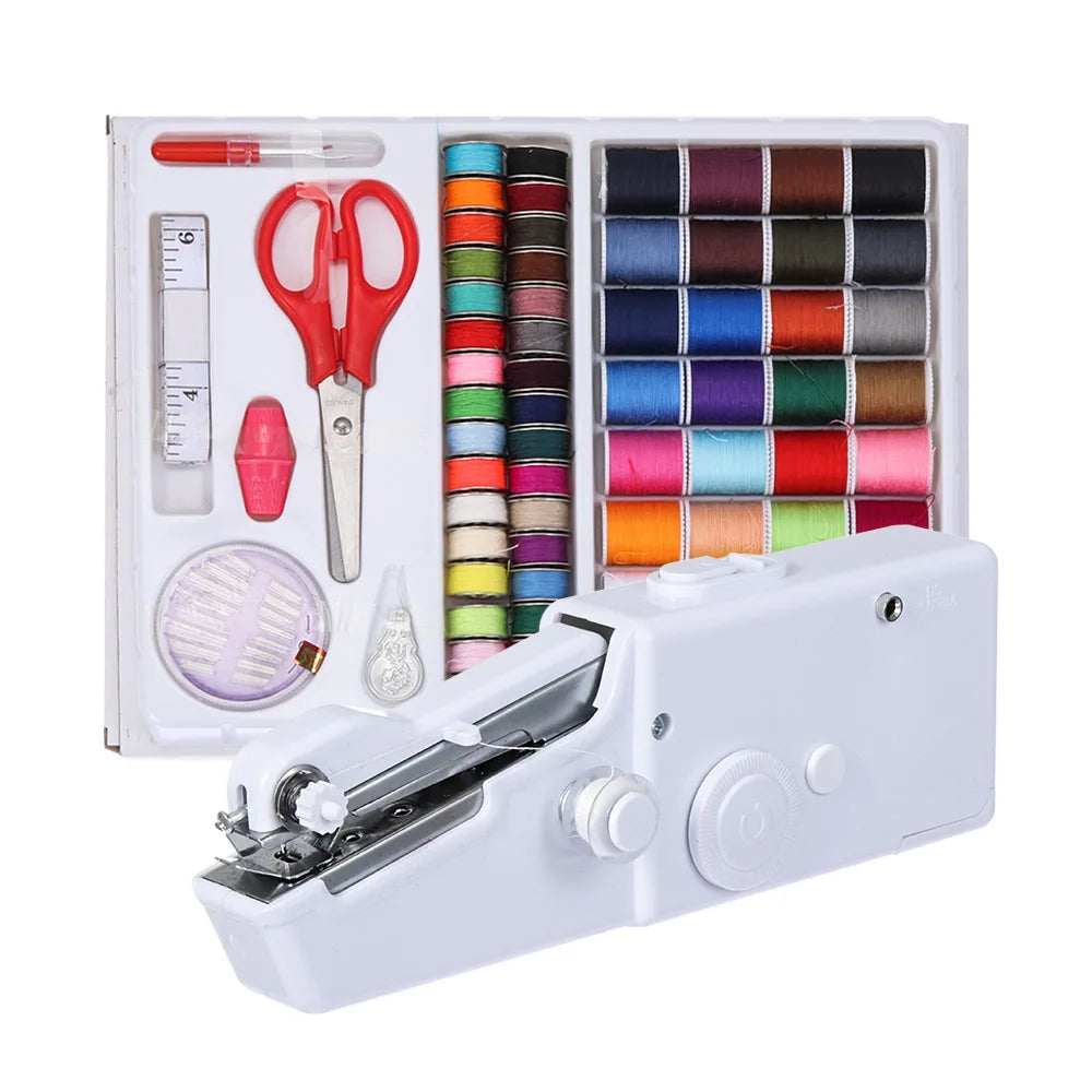 Travel Sundries Smart Mini Portable Hand-held Sewing Machine Electric Tailor Stitch Sewing Kit