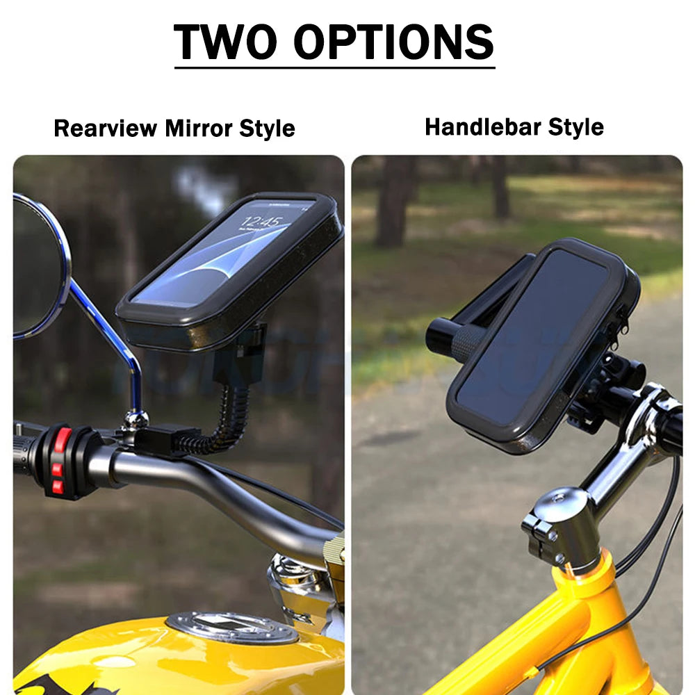 Motorcycle Phone Holder Support Telephone Mobile Stand For Moto Support For iPhone Cellphone Bicycle Holder Waterproof Bag
