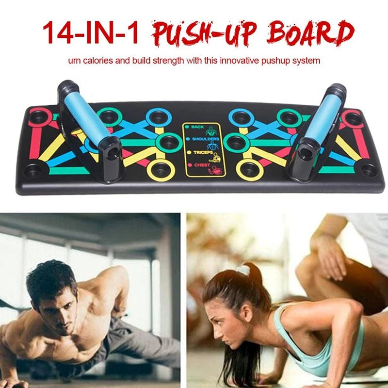14 In 1 Push-up Board Foldable Push Up Rack Adjustable Body Building Workout Muscle Training Gym Fitness Exercise Pushup Stand