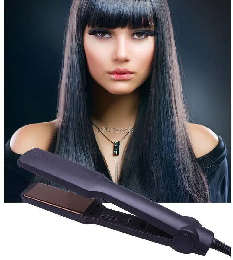 Ceramic electric plywood straight iron does not hurt hair straightening powder air bang buckle straight hair iron and ironing bo