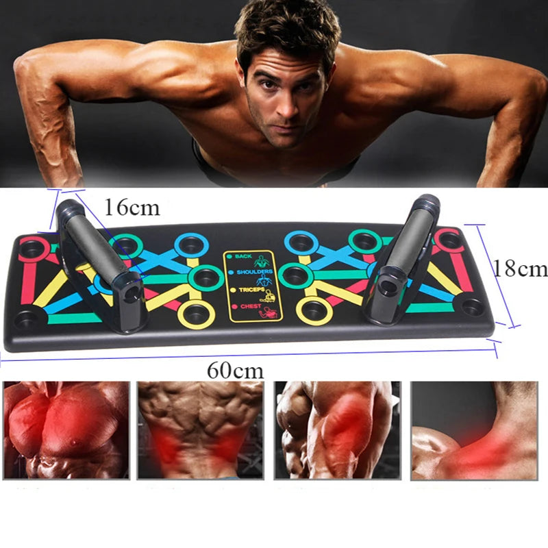 14 In 1 Push-up Board Foldable Push Up Rack Adjustable Body Building Workout Muscle Training Gym Fitness Exercise Pushup Stand