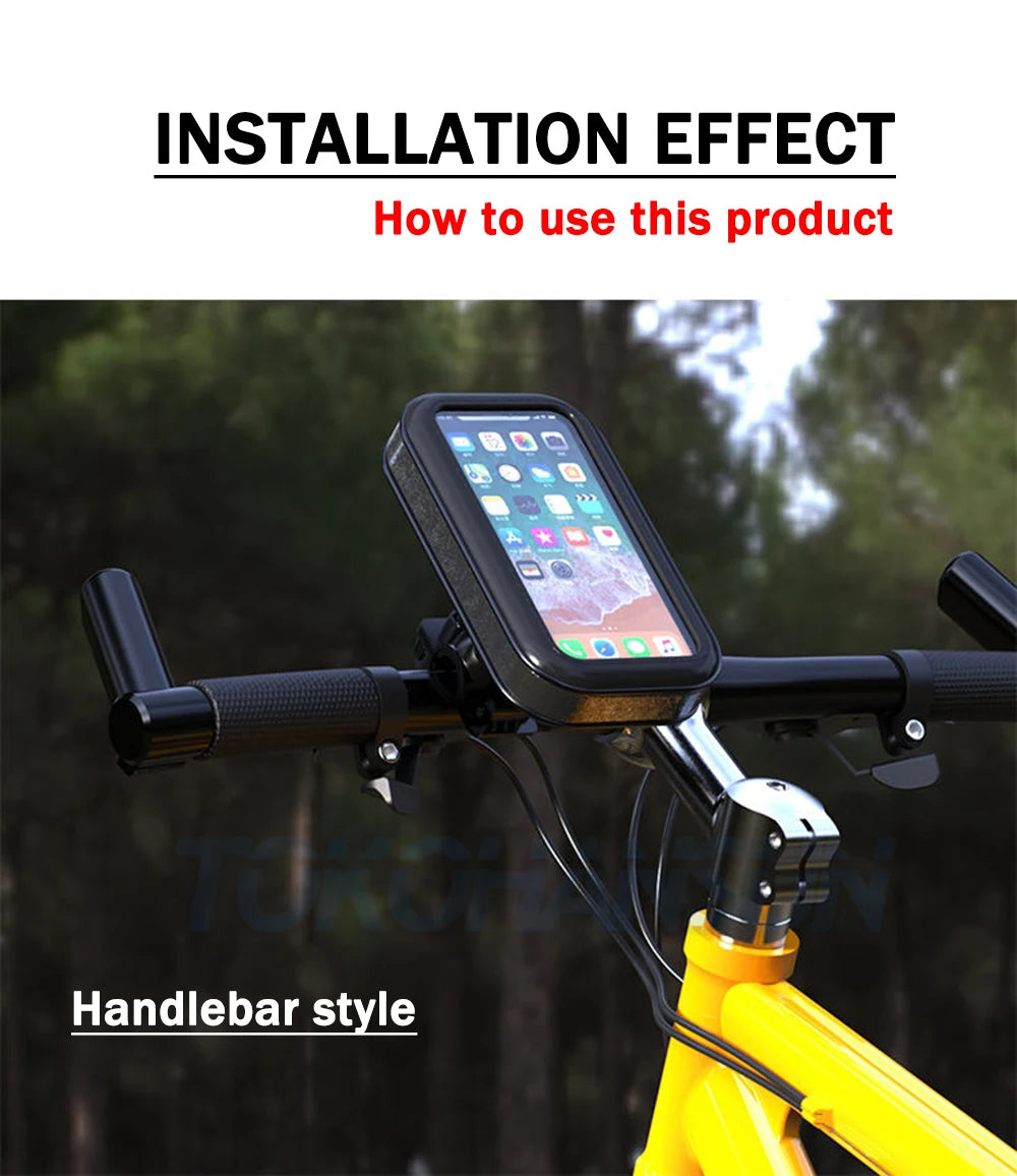 Motorcycle Phone Holder Support Telephone Mobile Stand For Moto Support For iPhone Cellphone Bicycle Holder Waterproof Bag