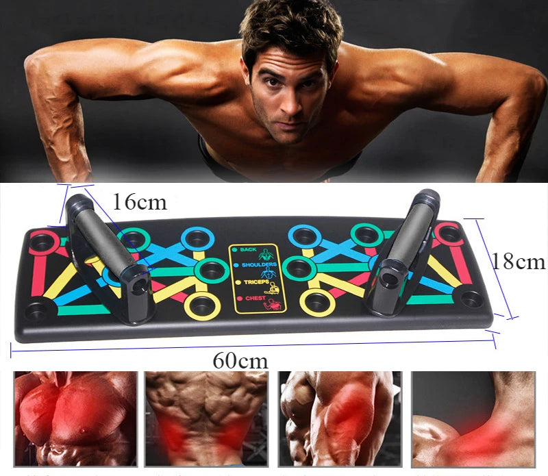 14 In 1 Push-up Board Foldable Push Up Rack Adjustable Body Building Workout Muscle Training Gym Fitness Exercise Pushup Stand