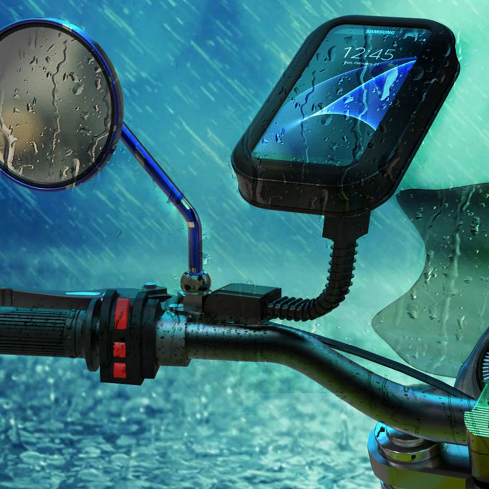 Motorcycle Phone Holder Support Telephone Mobile Stand For Moto Support For iPhone Cellphone Bicycle Holder Waterproof Bag
