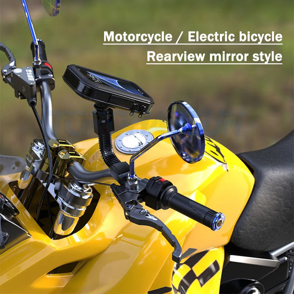 Motorcycle Phone Holder Support Telephone Mobile Stand For Moto Support For iPhone Cellphone Bicycle Holder Waterproof Bag