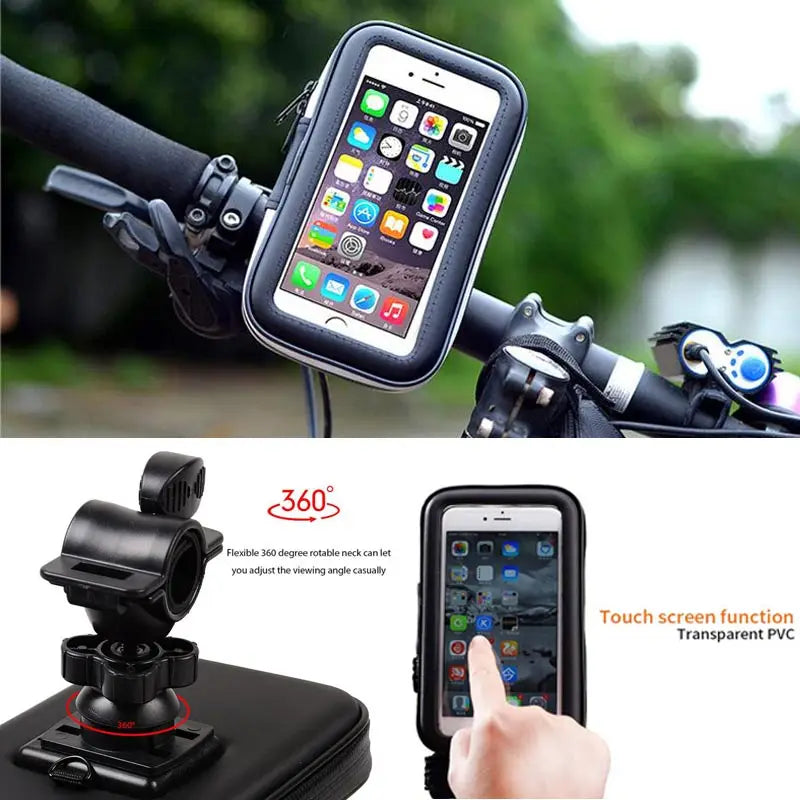 Motorcycle Phone Holder Support Telephone Mobile Stand For Moto Support For iPhone Cellphone Bicycle Holder Waterproof Bag