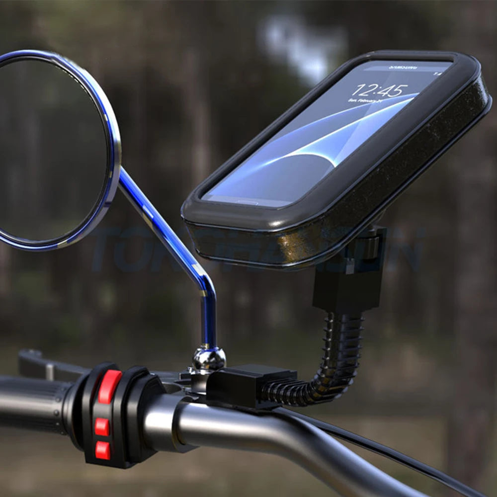 Motorcycle Phone Holder Support Telephone Mobile Stand For Moto Support For iPhone Cellphone Bicycle Holder Waterproof Bag