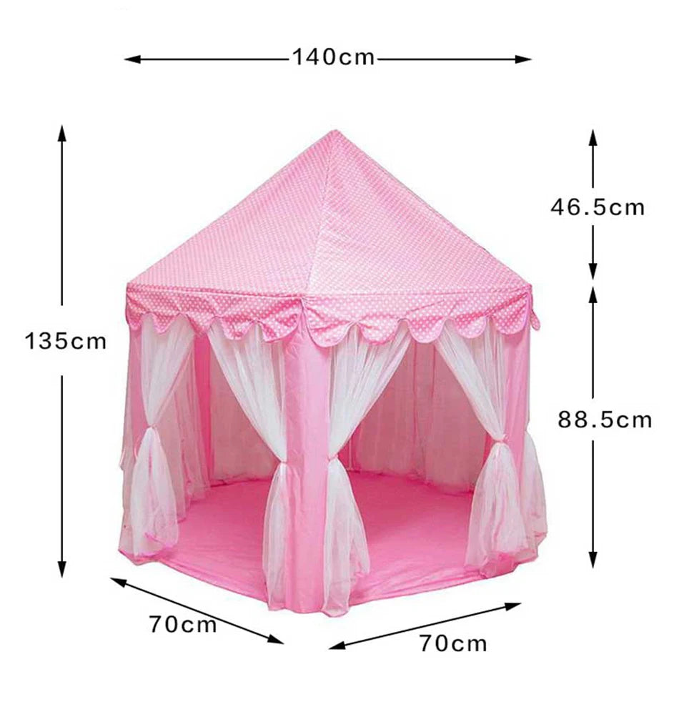Princess Tent Girls Large Playhouse Kids Castle Play Tent Lights Toy for Children Indoor and Outdoor Play house Tipi teepee