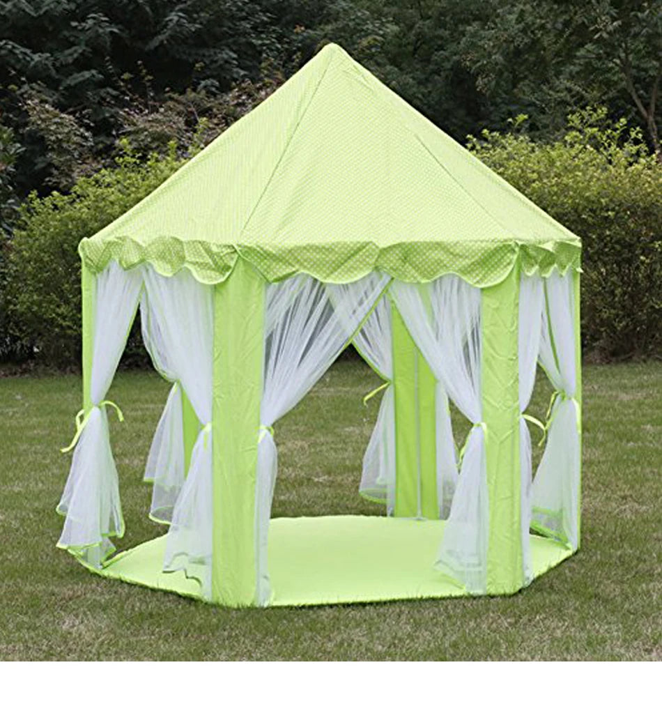 Princess Tent Girls Large Playhouse Kids Castle Play Tent Lights Toy for Children Indoor and Outdoor Play house Tipi teepee