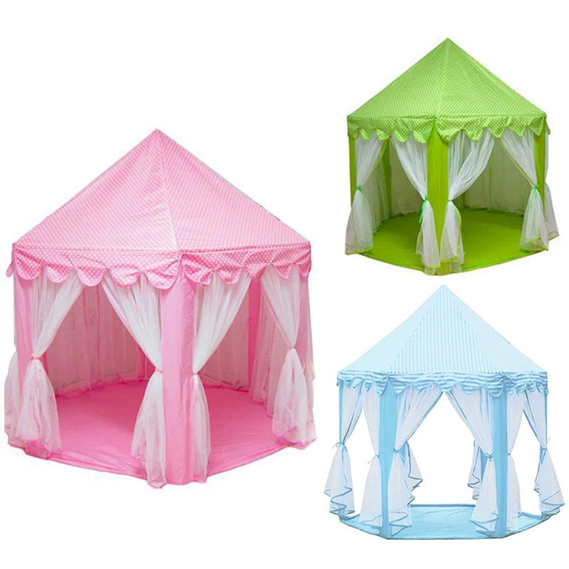 Princess Tent Girls Large Playhouse Kids Castle Play Tent Lights Toy for Children Indoor and Outdoor Play house Tipi teepee