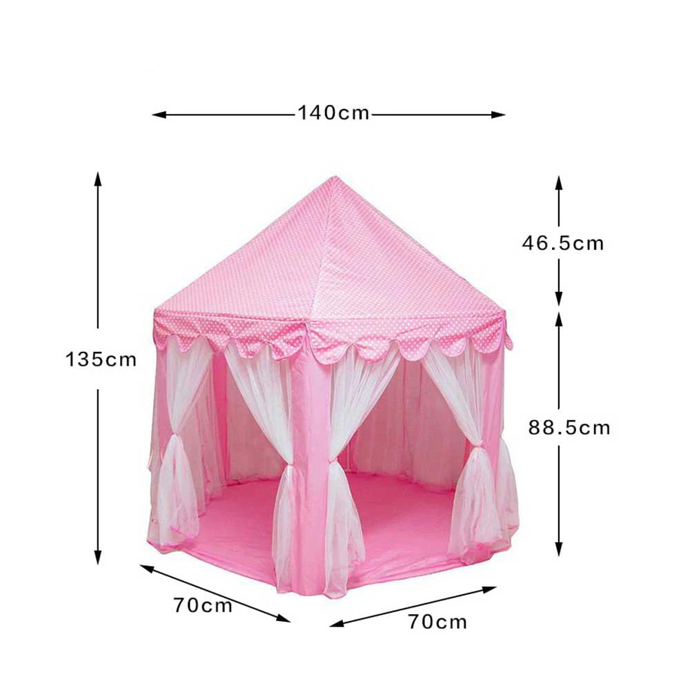 Princess Tent Girls Large Playhouse Kids Castle Play Tent Lights Toy for Children Indoor and Outdoor Play house Tipi teepee
