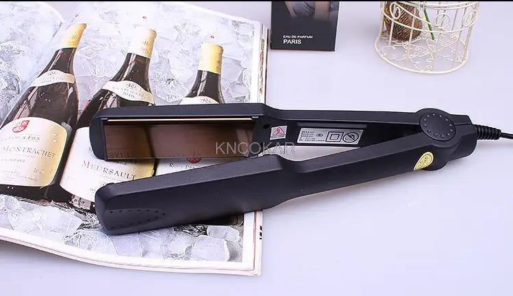 Ceramic electric plywood straight iron does not hurt hair straightening powder air bang buckle straight hair iron and ironing bo