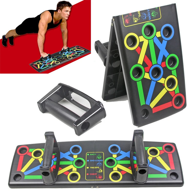 14 In 1 Push-up Board Foldable Push Up Rack Adjustable Body Building Workout Muscle Training Gym Fitness Exercise Pushup Stand