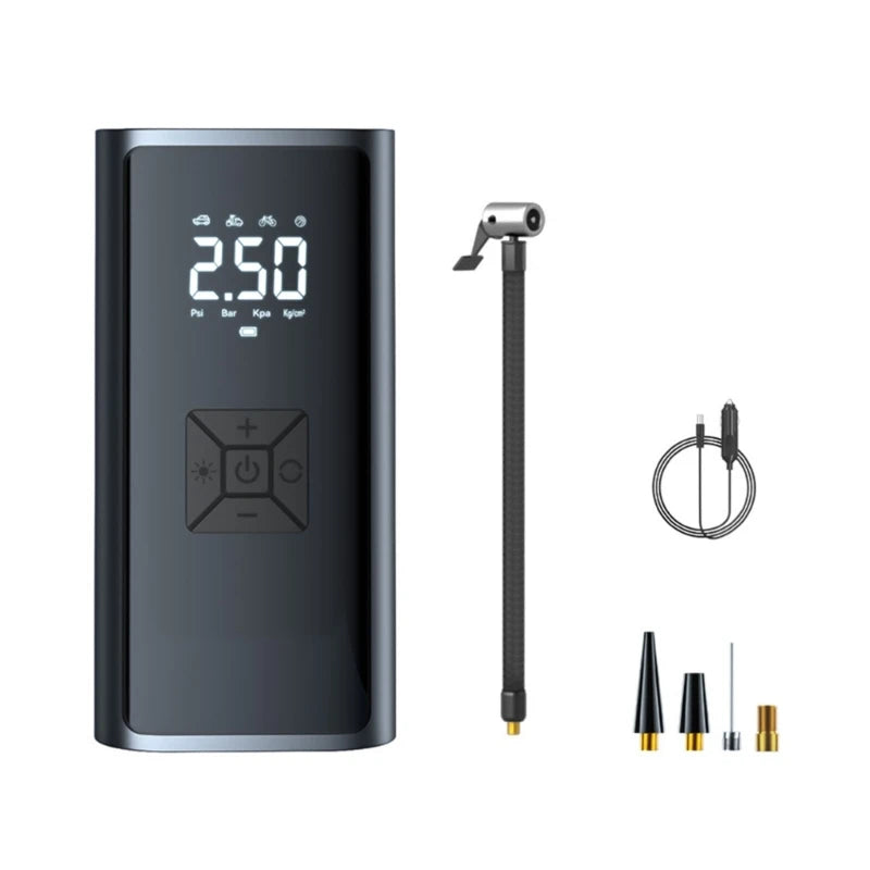 Car Jump Air Compressor Wireless Tire Inflator Digital Tire Inflator Automotive Starting Device with Light