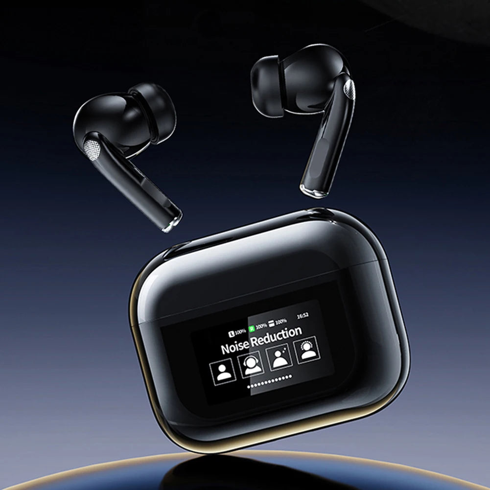 Wireless BT 5.4 Real Time Translator Earbuds Smart Touch Screen Housing 144 Languages Translator Headset for Business Travel