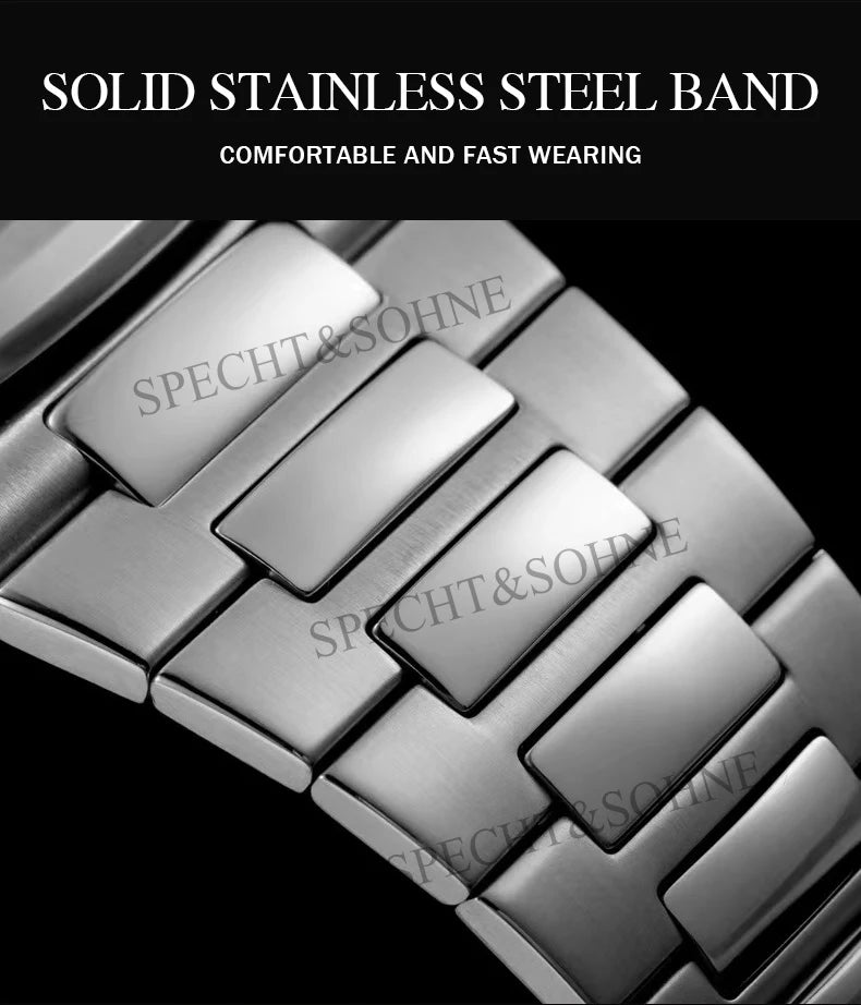 2025 Specht&Sohne New Hot Selling Men's Automatic Mechanical Watch Sapphire Crystal Stainless Steel Sports Watch Waterproof 50M