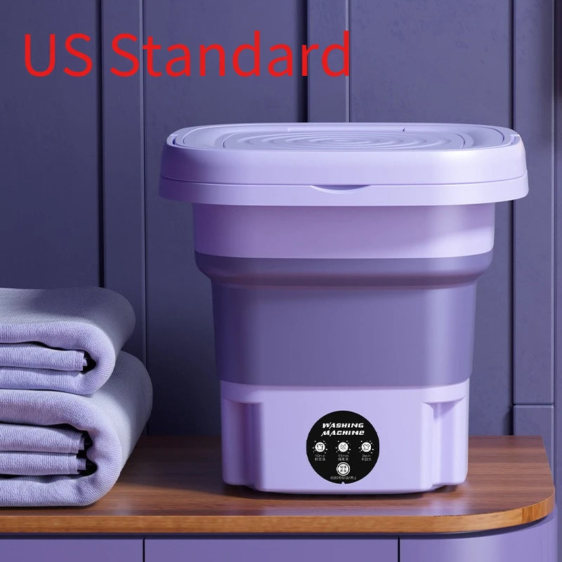 Portable Foldable Washing Machine with Spin Dryer for Socks Underwear Panties Mini Washer for Apartment Dorm Travel