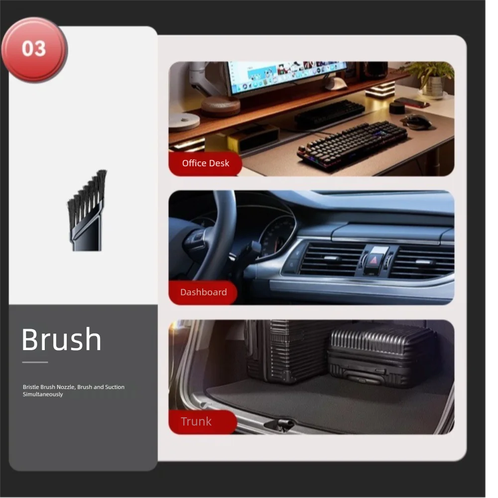 5000Pa Suction Car Vacuum Cleaner High Power Super Suction Cordless Auto Vacuum Multifunctional Handheld Wireless Dust Blower