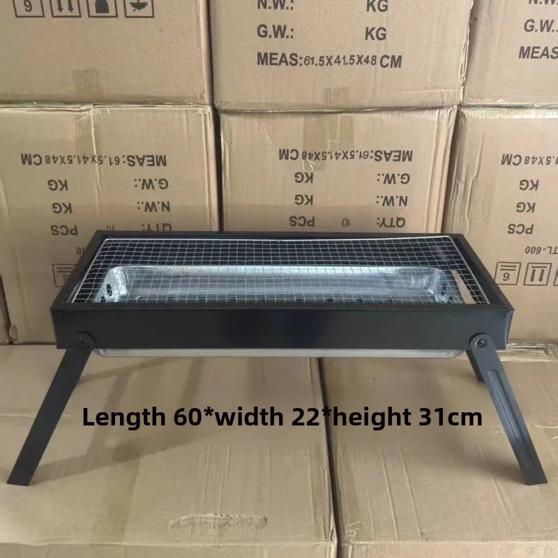 New Large BBQ Barbecue Grill Folding Portable Charcoal Outdoor Camping Picnic Burner Foldable Charcoal Camping Barbecue Oven