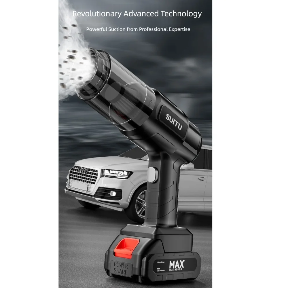 5000Pa Suction Car Vacuum Cleaner High Power Super Suction Cordless Auto Vacuum Multifunctional Handheld Wireless Dust Blower