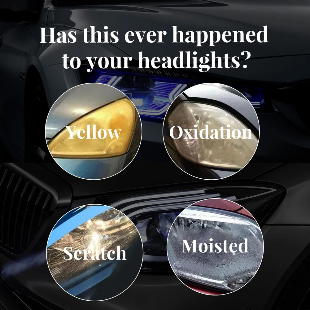 100ml Car Headlight Restoration Kit Cleans Yellow Haze Scratch Automotive Headlight Lens Restorer