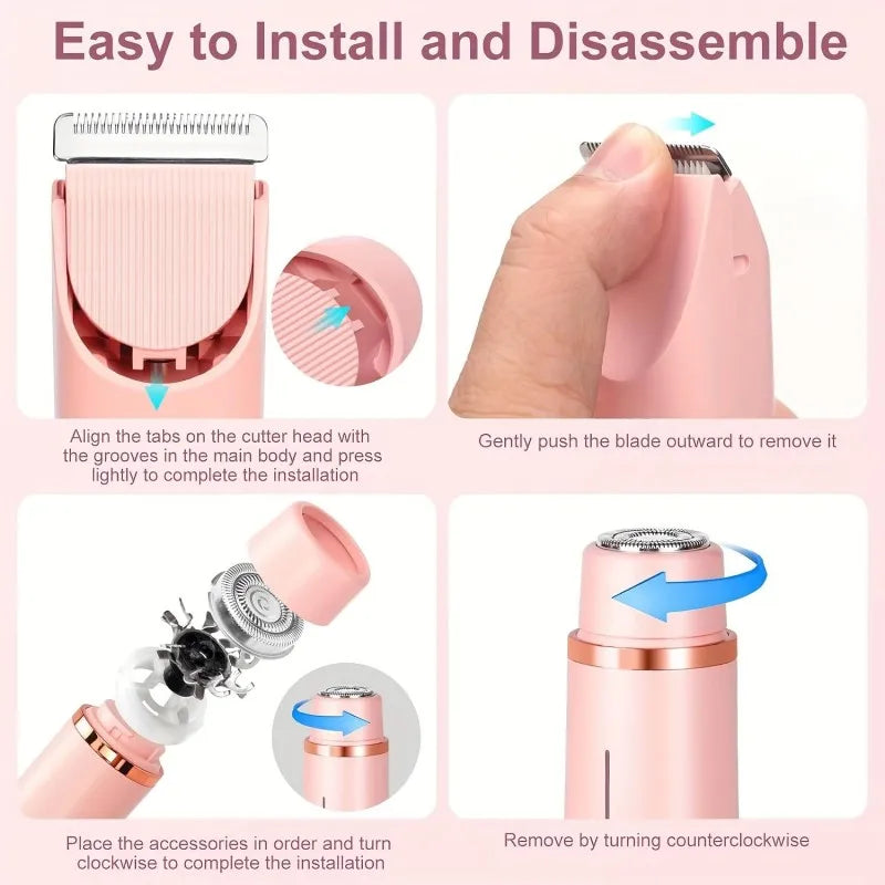 Electric Shaver for Woman Double Head Dual Purpose Razor Body Underarm Bikini Skin and Body Care Appliances Adults Women Tools