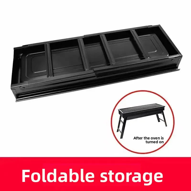 New Large BBQ Barbecue Grill Folding Portable Charcoal Outdoor Camping Picnic Burner Foldable Charcoal Camping Barbecue Oven