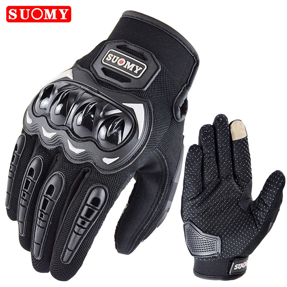 SUOMY New Orange Motorcycle Gloves Summer Men Women Full Finger Touch Screen Motocross Guantes Motorbike Bicycle Cycling Gloves