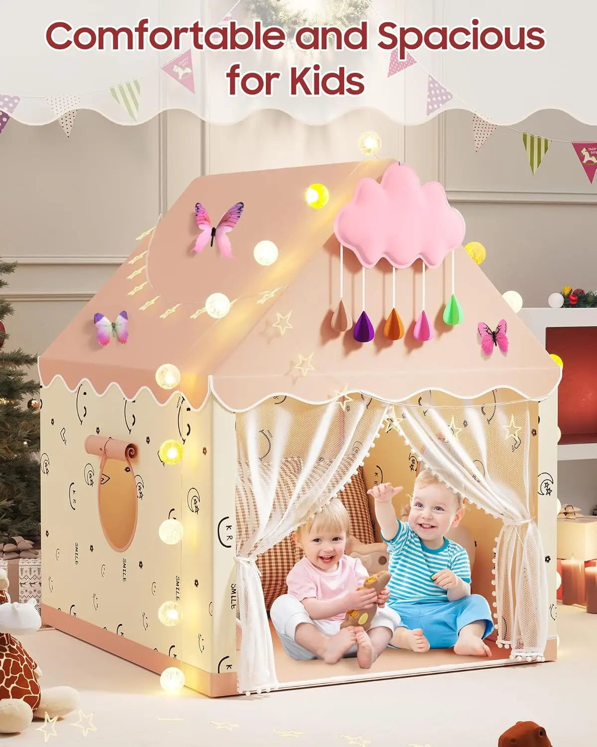 Boy Girl Indoor Princess Toy House Children Tent Cubby Kid Play Tent  Outdoor Picnic Small House Kid Birthday Gift Room Decor