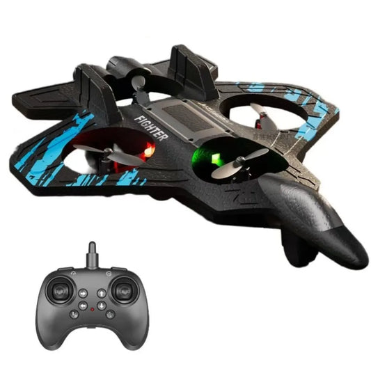 EPP Foam Remote Control Foam Fighter RC Drones Rechargeable Four Motor Helicopter Toy with Light Durable RC Hobby Jet Plane