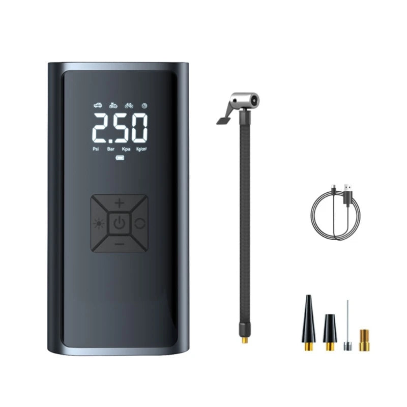 Car Jump Air Compressor Wireless Tire Inflator Digital Tire Inflator Automotive Starting Device with Light