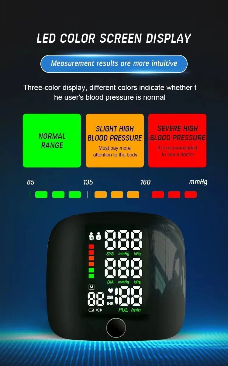 Bp Meter Tensiometer Upper Arm Digital Wrist Blood Pressure