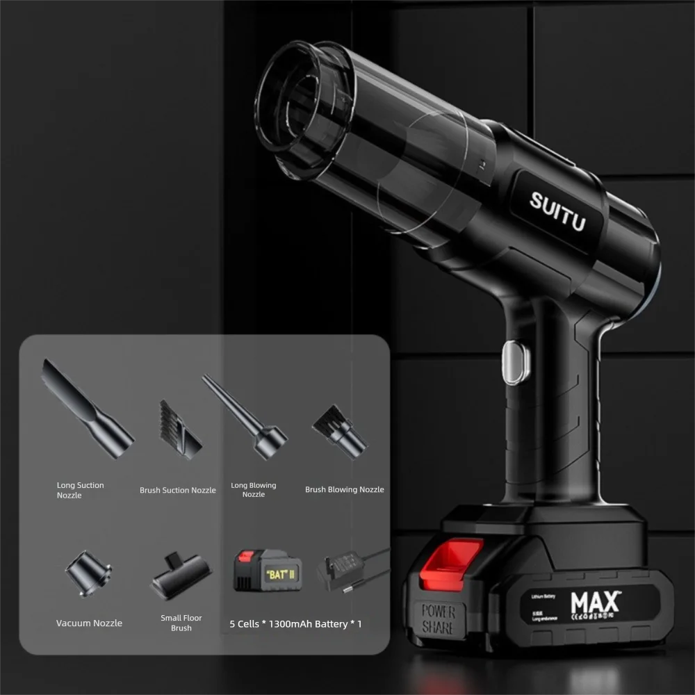5000Pa Suction Car Vacuum Cleaner High Power Super Suction Cordless Auto Vacuum Multifunctional Handheld Wireless Dust Blower