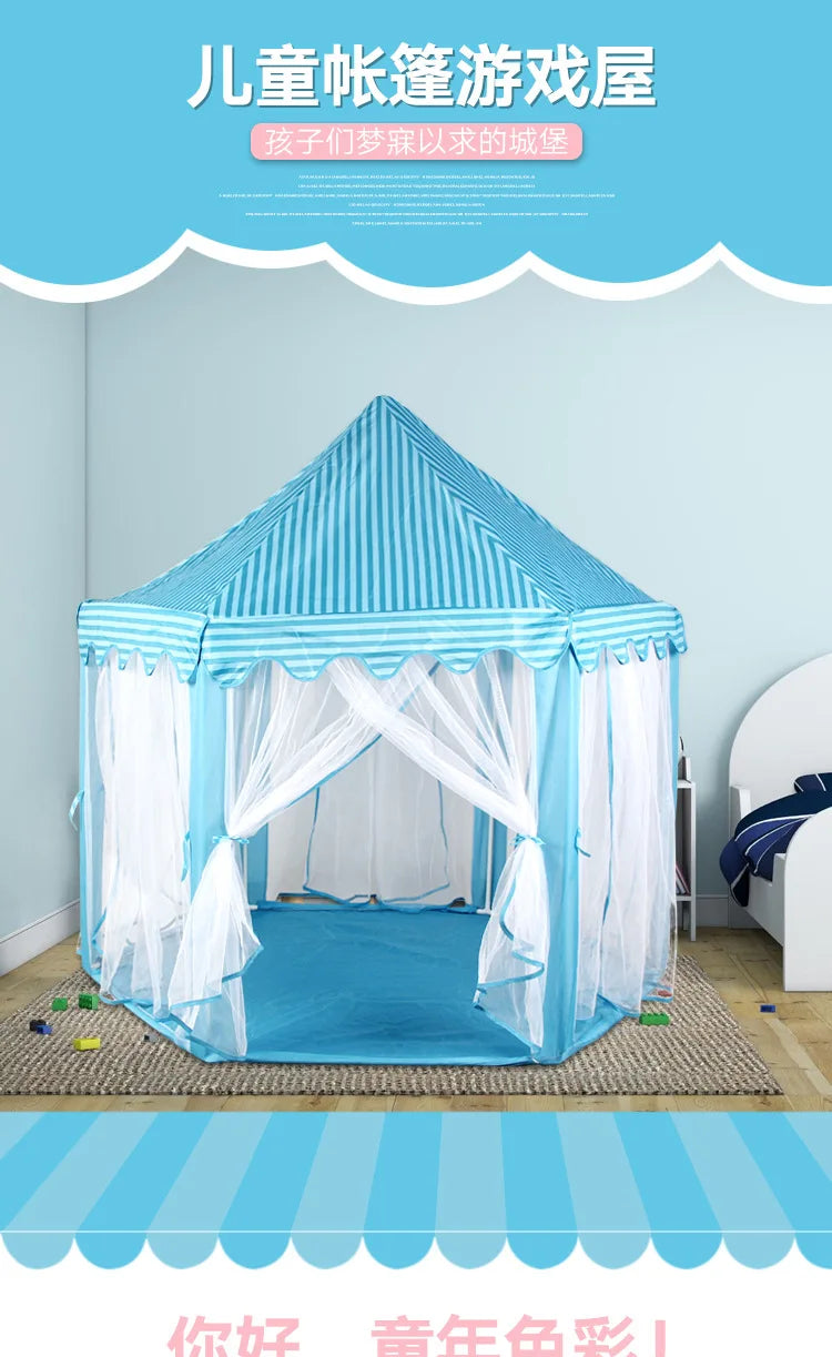 Children's Tent New Tulle Hexagonal Children's Game House Princess Game Castle Tent