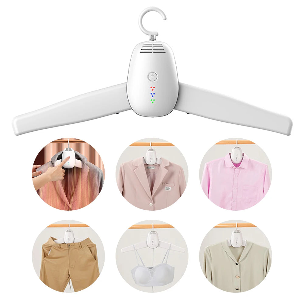 110-220V Mini Electric Portable Heated Clothes Dryer Drying Machine Shoes Clothes Drying Rack Hangers Foldable Heater