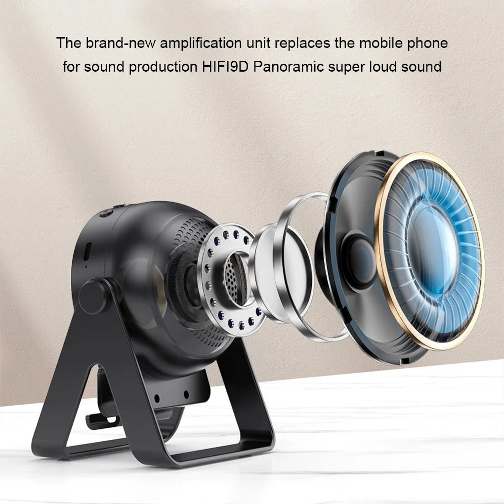 Mini Bluetooth Wireless Speaker Sound Amplifier with Stand 360Rotation Speaker Audio Automatic Connection Subwoofer