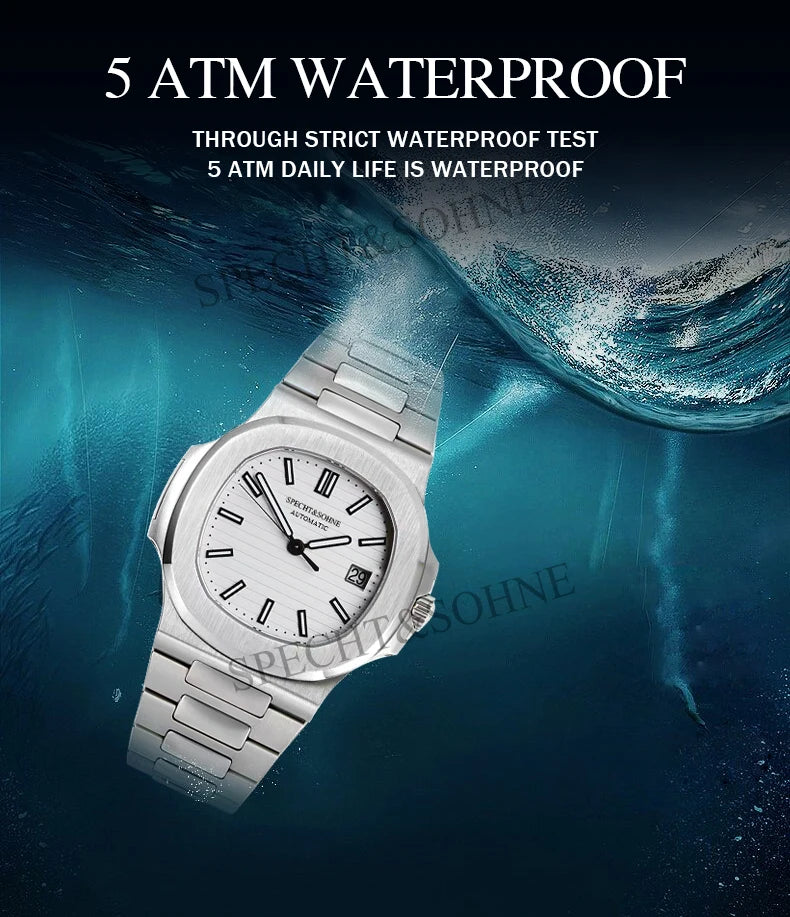 2025 Specht&Sohne New Hot Selling Men's Automatic Mechanical Watch Sapphire Crystal Stainless Steel Sports Watch Waterproof 50M