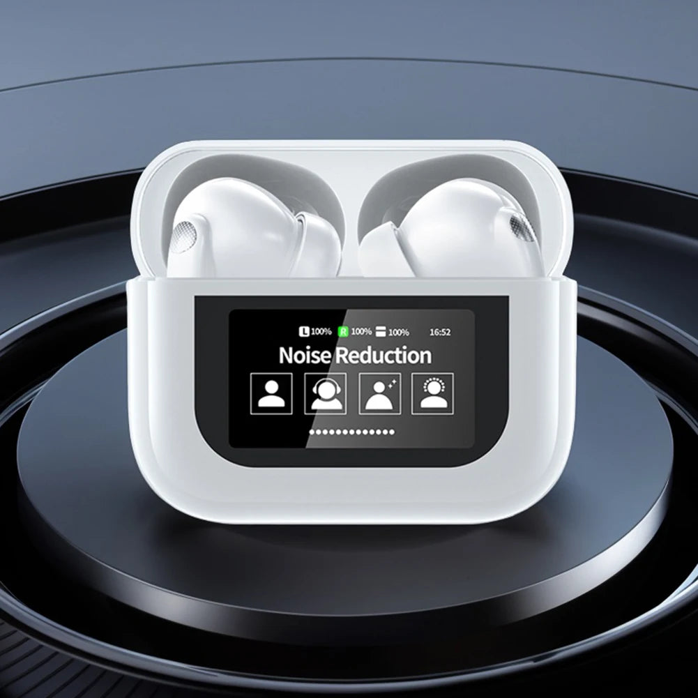 Wireless BT 5.4 Real Time Translator Earbuds Smart Touch Screen Housing 144 Languages Translator Headset for Business Travel