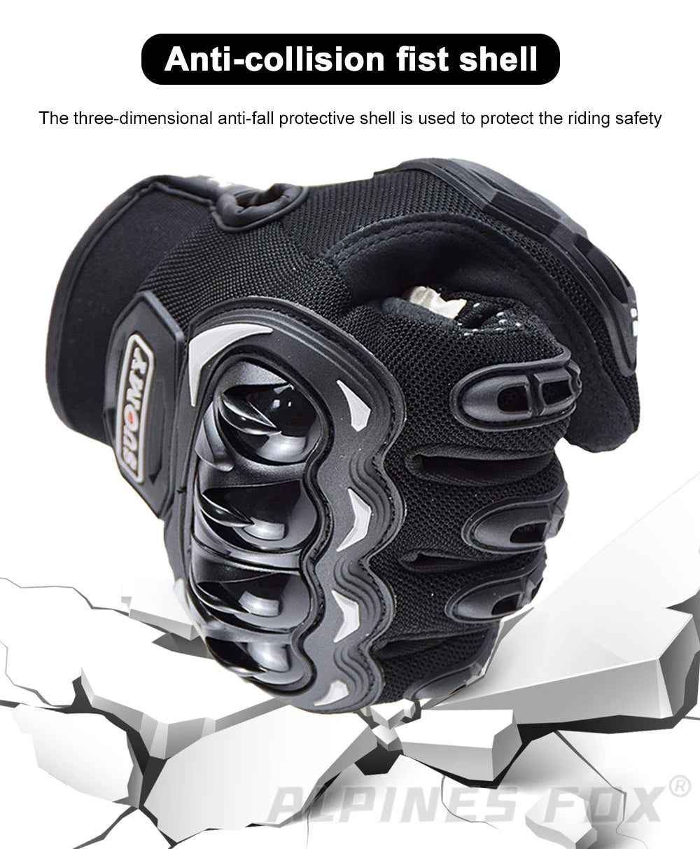 SUOMY New Orange Motorcycle Gloves Summer Men Women Full Finger Touch Screen Motocross Guantes Motorbike Bicycle Cycling Gloves