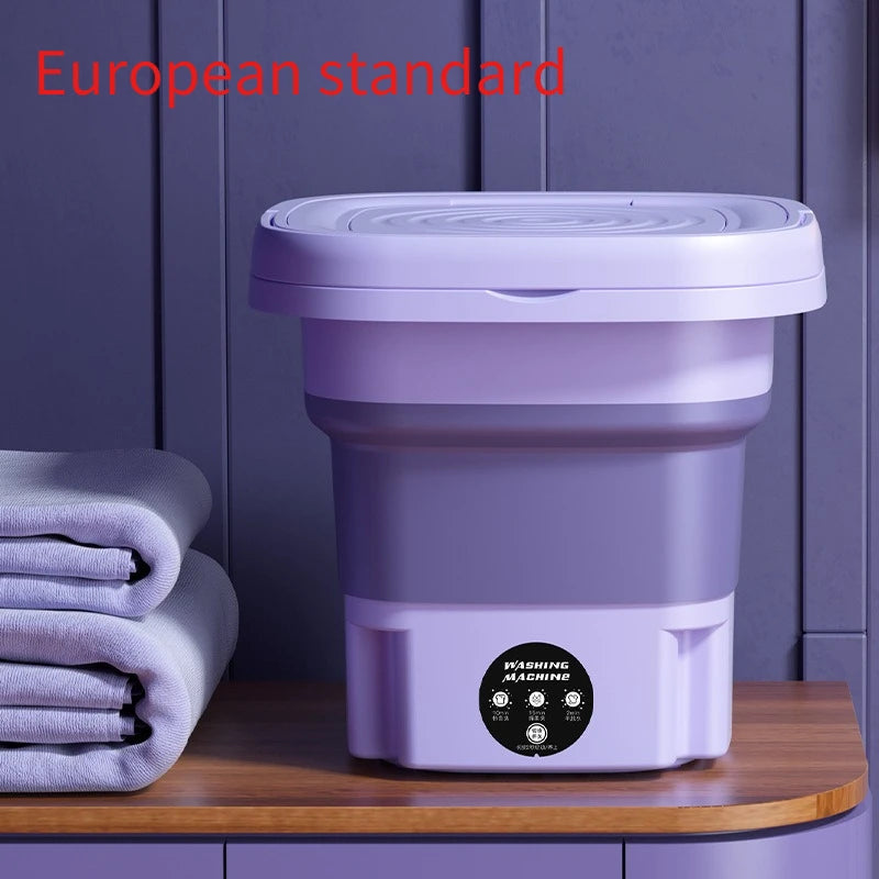 Portable Foldable Washing Machine with Spin Dryer for Socks Underwear Panties Mini Washer for Apartment Dorm Travel