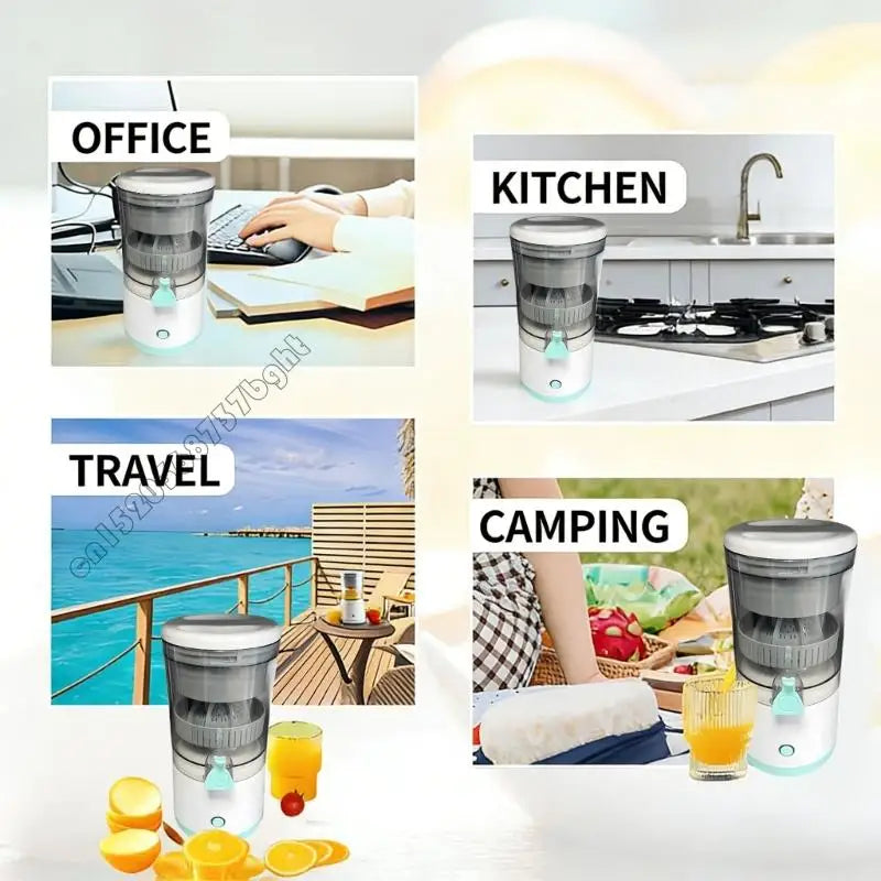 Portable Electric Fruit Juicer With 7.4V Twin Battery System And USB C Charging For Oranges Lemons Grapefruits 4XFB