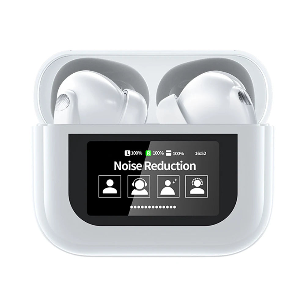 Wireless BT 5.4 Real Time Translator Earbuds Smart Touch Screen Housing 144 Languages Translator Headset for Business Travel
