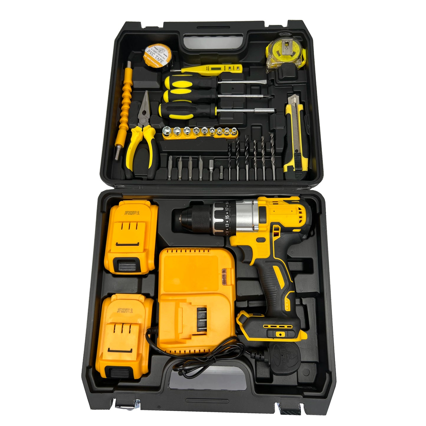 21V  13mm  Larger Motor Heavy Quality Battery  Cordless Power Tool Kit Electric  Impact Drills Set Combo