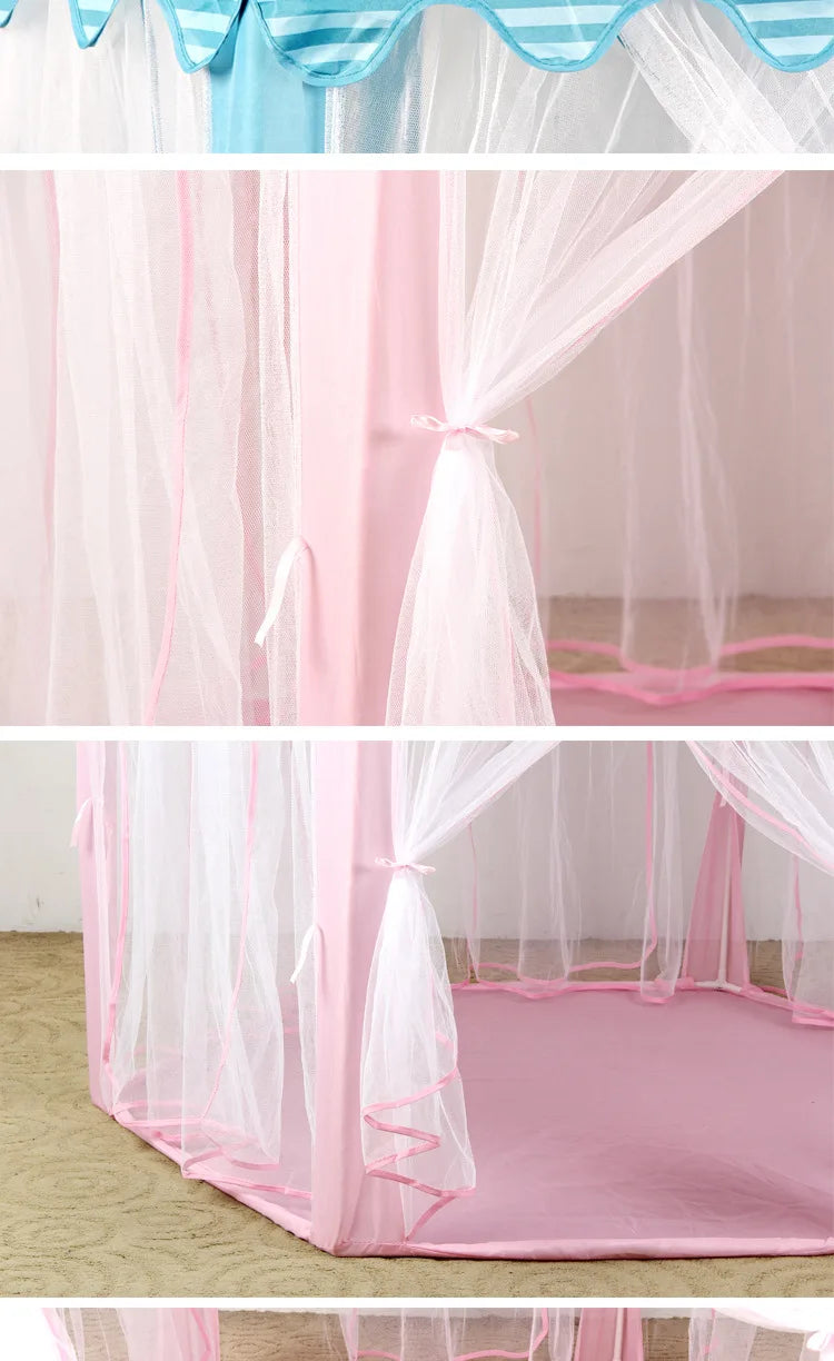 Children's Tent New Tulle Hexagonal Children's Game House Princess Game Castle Tent