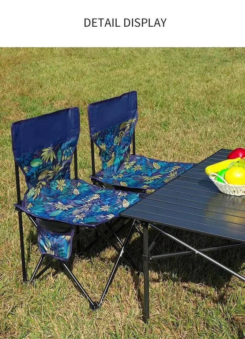 Outdoor Portable Folding Chair With Storage Bag Foldable Car Outdoor Chair Lightweight Bearing Strong Ride Comfort Camping Gear