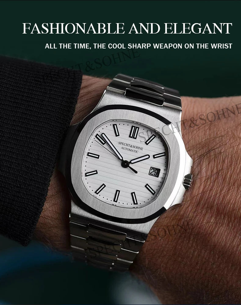 2025 Specht&Sohne New Hot Selling Men's Automatic Mechanical Watch Sapphire Crystal Stainless Steel Sports Watch Waterproof 50M