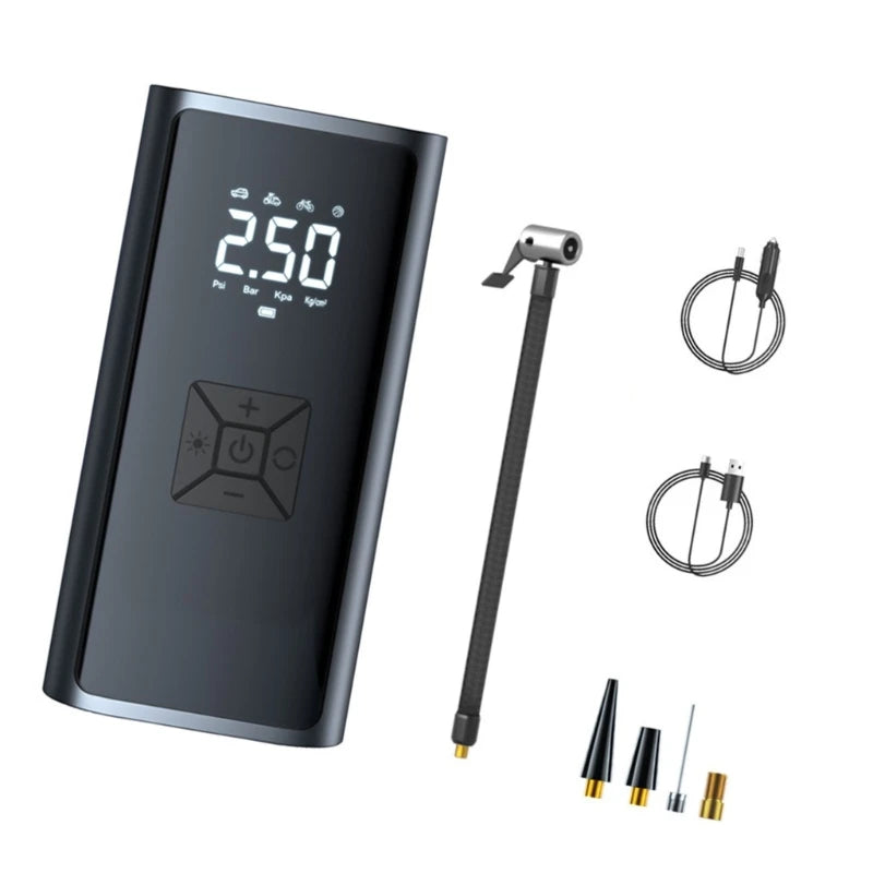 Car Jump Air Compressor Wireless Tire Inflator Digital Tire Inflator Automotive Starting Device with Light