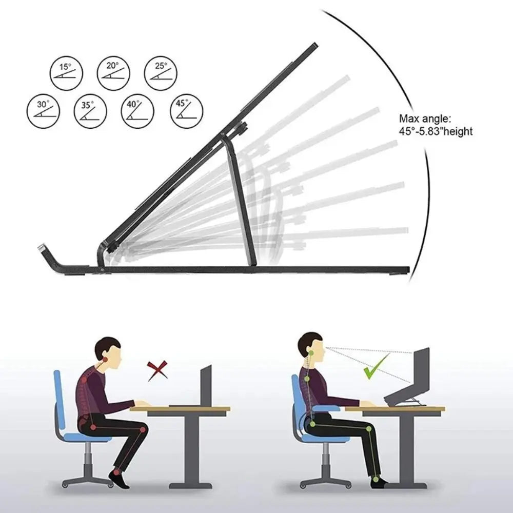 New Universal Laptop Stand Adjustable Non-slip Notebook Holder Foldable Laptop Cooling Base for Laptop/Tablet/phone