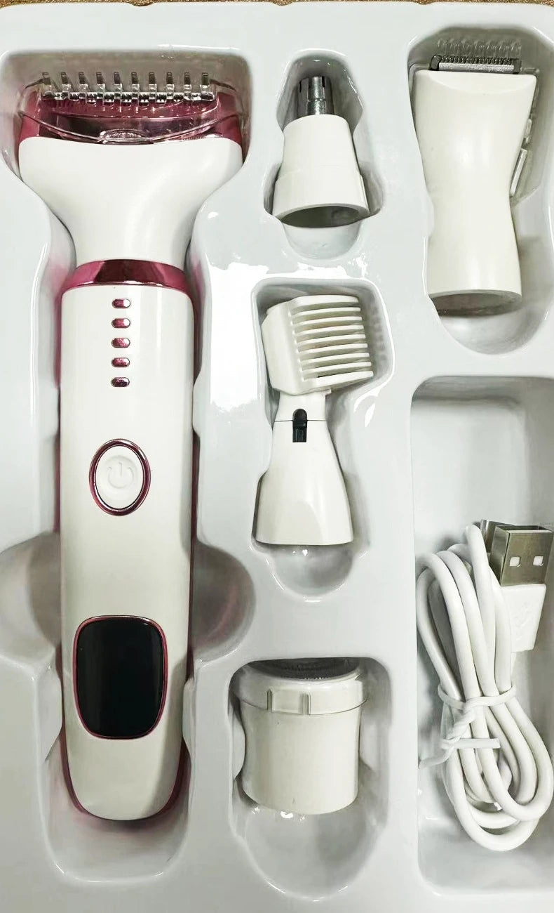 4 in 1 Electric Lady Shaver Body Hair Removal Epilator Painless Cordless Trimmer Razor Gifts for Women Home Appliances